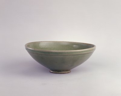 图片[1]-Blue-glaze flower-cut baby play bowl of Yaozhou kiln-China Archive